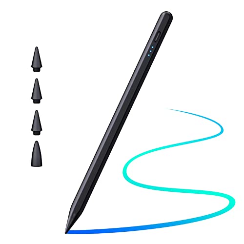 Cisteen Stylus Pen voor iPad met Palm Afwijzing, Active Stylus Pencil Compatibel met (2018-2021) Apple iPad Air 4e/3e generatie, iPad Pro 11 inch & 12,9 inch, iPad 6e/7e/8e generatie, iPad Mini 5/Mini 6e generatie
