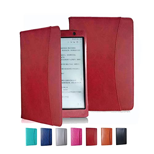 Generic Case voor Kobo Aura One 7,8 Inch N709 eReader Zakelijk slank lichtgewicht premium slimme PU-lederen hoes met automatische slaap/wakker voor Kobo Aura One 7,8 Inch N709 eReader (rood)