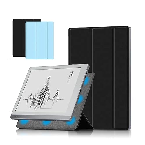 achard Case voor BOOX Leaf 7 inch E-reader Beschermende PU Lederen Cover BOOX Leaf Smart Klassieke Geavanceerde Lederen Case Met Auto Sleep/Wake (zwart)