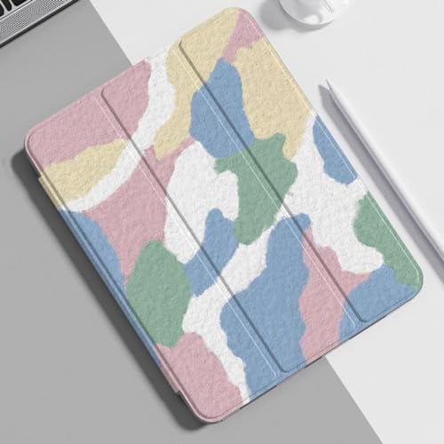 WunM Studio iPad Pro 12.9 hoesje 2022/2021/2020/2018, slanke transparante achterkant shell smart cover voor iPad Pro 12,9 inch 6e generatie 2022 / 5e generatie 2021 / 4e generatie 2020 / 3e generatie 2018, iPad