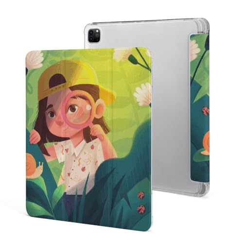 WunM Studio voor iPad 10.2 Case iPad 9e Generatie 2021/iPad 8e Generatie 2020/iPad 7e Generatie 2019 Case, iPad Cover 9e Generatie Slanke Harde Clear Back Smart Cover, voor iPad 10.2 Case iPad 9e Generatio