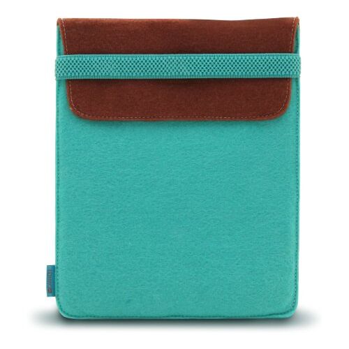 Canyon Protection Mouw Flock Materiaal Envelop Ontwerp met Top Loading Toegang voor iPad 2/Nieuwe iPad -Groen