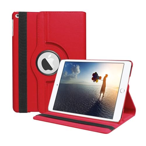 CASEGUARD 360 Roterende Lederen Case Cover Voor Apple iPad 10.2 (2021) / Apple iPad 9e Gen Rood