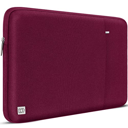 DOMISO 13,3 inch waterdichte laptophoes, notebookhoes, tas voor 13 inch 13,5 inch Surface Book 2/MacBook Air/13,3 inch Samsung Notebook 9 Pro/HP EliteBook 840 G5/Huawei MateBook D, wijnrood