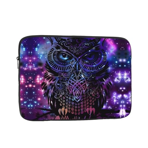 UNIOND Laptop Sleeve Blauw Uil Print Water Schokbestendig Laptop Case Laptop Sleeve Bag Voor Vrouw Man Werk Business 15 Inch