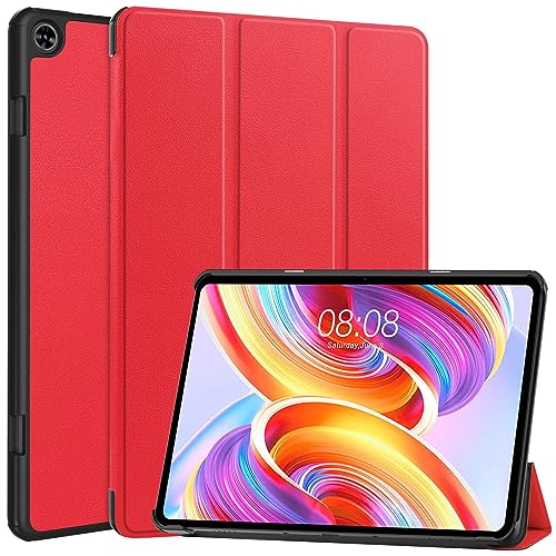 Generic Cover voor Teclast M40 Pro Beschermhoes 11 inch Geavanceerde Intelligente Klassieke Teclast M40 Pro Lederen Case Met Auto Sleep/Wake (Rood)