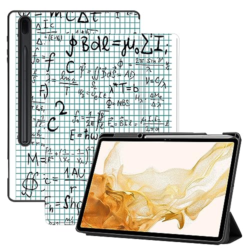 AiGoZhe Case Fits Samsung Galaxy Tab S8+ /S8 Plus 2022 12.4 inch with S Pen Holder, Soft TPU Shell Shockproof Cover with Sleep/Wake for Galaxy Tab S7 FE 2021/S7+/S7 Plus 2020, Mathematical Formula 4