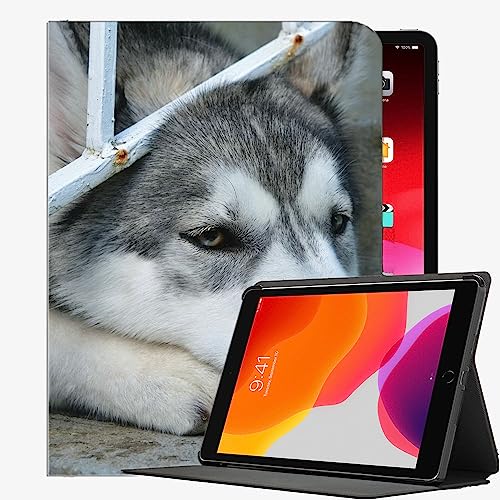 YENDOSTEEN Case voor iPad 9.7 2018/2017, Hond Gezicht Verdrietig Zicht Case Slim Shell Cover voor iPad 9.7 inch