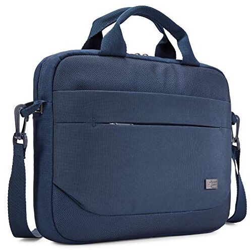 Case Logic Advantage Attaché 11,6 inch laptoptas met insteekvak voor tablet en voorvak voor kleine apparaten, blauw