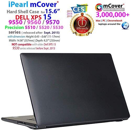 mCover Zwarte harde hoes ALLEEN voor 15,6 inch Dell XPS 15 7590/9570/9560/9550/Precision 5530/5520/5510 serie Ultrabook laptop0 / 5510 serie Ultrabook laptop