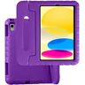 BASEY Hoes Voor iPad 10 Hoesje Kinder Case Shockproof Cover Kindvriendelijke iPad 2022 Case Kids Hoes Paars