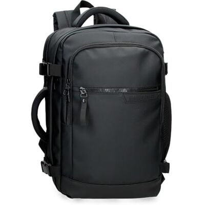 Pepe Jeans Dorking Laptop Cabinerugzak 15.6 inch Zwart 25x40x20 cm Polyester met kunstleren details 20L van Joumma Bags Pepe Jeans Dorking Laptop Cabinerugzak 15.6 inch Zwart 25x40x20 cm Polyester met kunstleren details 20L van Joumma Bags