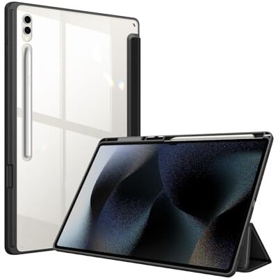 FINTIE Hybrid Case voor Samsung Galaxy Tab S8 Ultra 14,6 inch 2022 SM-X900/X906 Schokbestendige afdekking met transparante harde schaal beschermhoes en penhouder, zwart FINTIE Hybrid Case voor Samsung Galaxy Tab S8 Ultra 14,6 inch 2022 SM-X900/X906 Schokbestendige afdekking met transparante harde schaal beschermhoes en penhouder, zwart