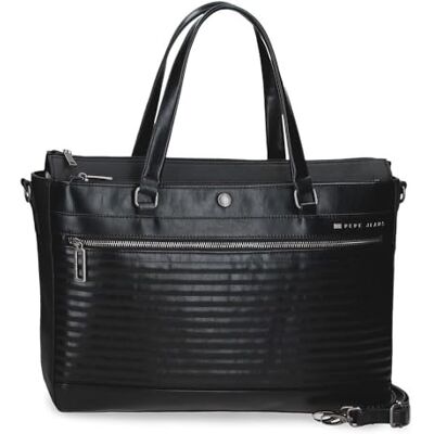 Pepe Jeans Biker laptoptas 39,6 cm (15,6 inch), zwart, 42 x 27 x 11 cm, polyester met kunstlederen details van Joumma Bags, Zwart, Eén maat, Laptoptas Pepe Jeans Biker laptoptas 39,6 cm (15,6 inch), zwart, 42 x 27 x 11 cm, polyester met kunstlederen details van Joumma Bags, Zwart, Eén maat, Laptoptas