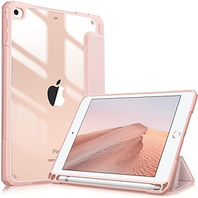FINTIE Hybride hoes compatibel met iPad Mini 5e generatie (2019) / iPad Mini 4e generatie (2015) 7,9 inch slanke schokbestendige hoes met transparante achterkant, automatisch waken/slapen, roségoud FINTIE Hybride hoes compatibel met iPad Mini 5e generatie (2019) / iPad Mini 4e generatie (2015) 7,9 inch slanke schokbestendige hoes met transparante achterkant, automatisch waken/slapen, roségoud