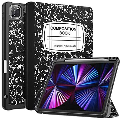 FINTIE SlimShell Hoesje voor iPad Pro 11 inch (4e/3e generatie) 2022/2021 Zachte flexibele TPU-standaard achterkant met potloodhouder, ook geschikt voor iPad Pro 11 inch 2e/1e generatie, FINTIE SlimShell Hoesje voor iPad Pro 11 inch (4e/3e generatie) 2022/2021 Zachte flexibele TPU-standaard achterkant met potloodhouder, ook geschikt voor iPad Pro 11 inch 2e/1e generatie,
