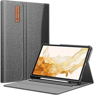 FINTIE Hoes voor Samsung Galaxy Tab S7 FE 2021/S7 Plus 2020 12,4 inch, multi-hoek bekijk folio beschermhoes met S-penhouder documentsleuven auto slaap/waak, (*Grijs) FINTIE Hoes voor Samsung Galaxy Tab S7 FE 2021/S7 Plus 2020 12,4 inch, multi-hoek bekijk folio beschermhoes met S-penhouder documentsleuven auto slaap/waak, (*Grijs)
