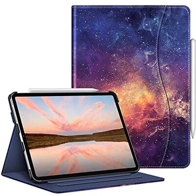 FINTIE Hoesje compatibel met iPad Pro 11 inch (2022/2021/2020/2018, 4e/3e/2e/1e generatie) Foliohoes met meerdere hoeken, met potloodhouder en zak, automatisch waken/slapen, Galaxy FINTIE Hoesje compatibel met iPad Pro 11 inch (2022/2021/2020/2018, 4e/3e/2e/1e generatie) Foliohoes met meerdere hoeken, met potloodhouder en zak, automatisch waken/slapen, Galaxy