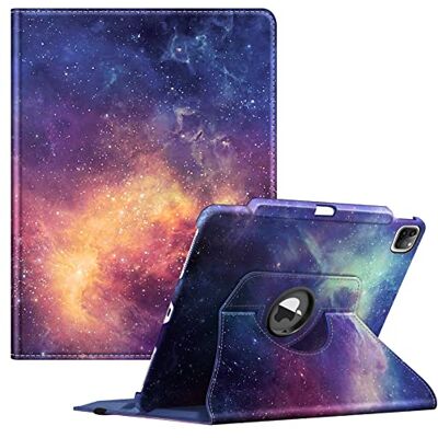 FINTIE Hoes voor iPad Pro 12.9 2021 5e Generatie/iPad Pro 12.9 4e Gen 2020/3e Gen 2018-360 Graden Verstelbare Beschermhoes Vover met Potloodhouder, Auto Sleep/Wake, Galaxy FINTIE Hoes voor iPad Pro 12.9 2021 5e Generatie/iPad Pro 12.9 4e Gen 2020/3e Gen 2018-360 Graden Verstelbare Beschermhoes Vover met Potloodhouder, Auto Sleep/Wake, Galaxy