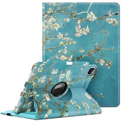 FINTIE Draaibare hoes compatibel met iPad Pro 11 inch (2022/2021/2020/2018, 4e/3e/2e/1e generatie) 360 graden draaibare standaard met potloodhouder, automatische slaap/wake, bloem FINTIE Draaibare hoes compatibel met iPad Pro 11 inch (2022/2021/2020/2018, 4e/3e/2e/1e generatie) 360 graden draaibare standaard met potloodhouder, automatische slaap/wake, bloem