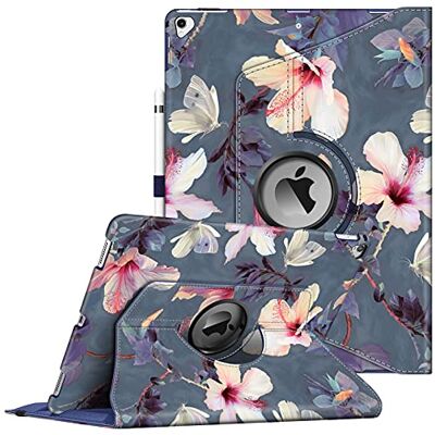 FINTIE Hoes voor iPad Pro 12,9 inch (2e en 1e generatie, model 2017 en 2015) 360 graden roterende beschermhoes Smart Stand Cover Case met automatische slaap-/waakfunctie, (Z-Bloeiende Hibiscus) FINTIE Hoes voor iPad Pro 12,9 inch (2e en 1e generatie, model 2017 en 2015) 360 graden roterende beschermhoes Smart Stand Cover Case met automatische slaap-/waakfunctie, (Z-Bloeiende Hibiscus)