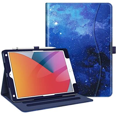 FINTIE Beschermhoes compatibel met iPad 10,2 inch 9e generatie 2021/8e generatie 2020/7e generatie 2019, multipositie-beschermhoes, automatische slaap-/wekfunctie, hoekbescherming, sterrenhemel FINTIE Beschermhoes compatibel met iPad 10,2 inch 9e generatie 2021/8e generatie 2020/7e generatie 2019, multipositie-beschermhoes, automatische slaap-/wekfunctie, hoekbescherming, sterrenhemel