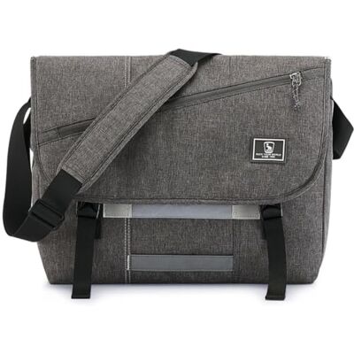 OIWAS Messenger Bag Satchel Leisure Canvas 15 Inch Laptop Schouder Aktetas Pack Crossbody Rugzak voor Mannen Vrouwen Tieners Grijs Maat: Een maat OIWAS Messenger Bag Satchel Leisure Canvas 15 Inch Laptop Schouder Aktetas Pack Crossbody Rugzak voor Mannen Vrouwen Tieners Grijs Maat: Een maat