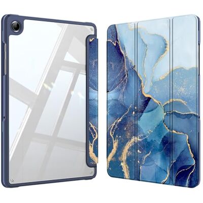 FINTIE Hybride hoes voor Samsung Galaxy Tab A9 Plus/A9+ 5G 27,9 cm (11 inch) (2023 model, SM-X210/X216/X218), schokbestendige hoes met transparante achterkant, auto-wake/slaap, oceaanmarmereffect FINTIE Hybride hoes voor Samsung Galaxy Tab A9 Plus/A9+ 5G 27,9 cm (11 inch) (2023 model, SM-X210/X216/X218), schokbestendige hoes met transparante achterkant, auto-wake/slaap, oceaanmarmereffect
