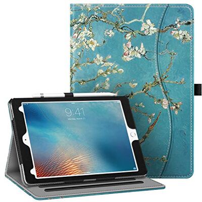 FINTIE Hoes voor iPad Pro 9,7 inch 2016 kunstleren tas beschermhoes Smart Case met standaard functie en auto slapen/waaken, penhouder, documentsleuf amandelbloesem FINTIE Hoes voor iPad Pro 9,7 inch 2016 kunstleren tas beschermhoes Smart Case met standaard functie en auto slapen/waaken, penhouder, documentsleuf amandelbloesem