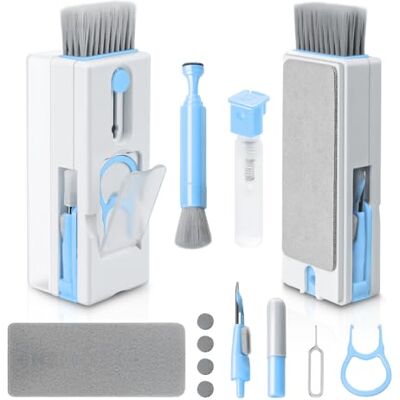 Alyvisun 11 in 1 Laptop Reinigingsset, Multifunctionele Toetsenbord Reinigingsset met Toetsenkap Verwijderaar, voor Tablet, Oortelefoons, Computer, Blauw Alyvisun 11 in 1 Laptop Reinigingsset, Multifunctionele Toetsenbord Reinigingsset met Toetsenkap Verwijderaar, voor Tablet, Oortelefoons, Computer, Blauw