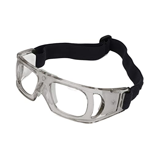 Zerodis Sportbril, Gratis Regelbaar Ontwerp PC-materiaal Basketbalbril voor Hardlopen (Grijs)