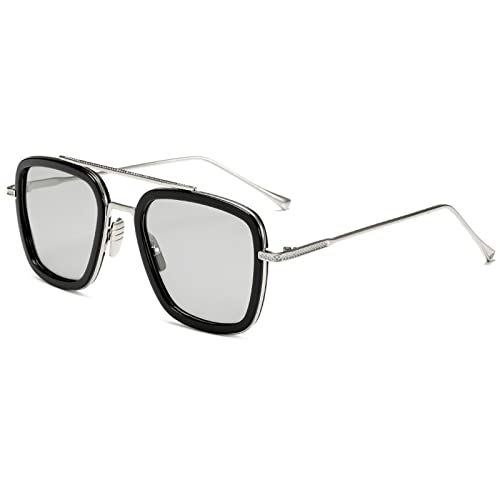 Hdbcbdj zonnebril voor heren Luxe mode zonnebril for vrouwen mannen vierkante zonnebril retro mannetje (Color : 10)