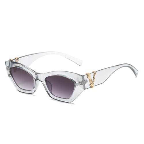 SHZZHS Retro Cat Eye Vrouwen Zonnebril Shades UV400 Mannen Gradiënt Zonnebril, 3, Eén maat