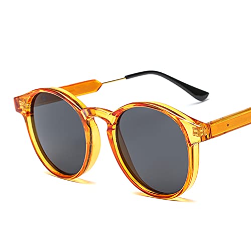 Sibeg 2024 Nieuwe Zonnebril Vrouwen Vintage Retro Vrouwelijke Zonnebril Klassieke Zwarte Spiegel Sexy Luipaard Oculos De Sol(Color:Oranje)