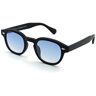 Kiss ® zonnebril MOSCOT-stijl mod. DEPP ICONIC Johnny Depp man vrouw VINTAGE unisex ZWART/Soft Blue