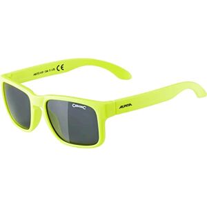 ALPINA MITZO Vervormingsvrije en onbreekbare zonnebril met 100% UV-bescherming voor kinderen, neon geel mat, één maat