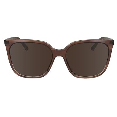 Calvin Women's Sunglasses CK24509S Striped Brown/Rose with Solid Wine Lens Calvin Women's Sunglasses CK24509S Striped Brown/Rose with Solid Wine Lens