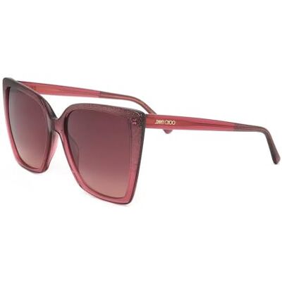 Jimmy Choo Lessie/S bril, Bourgondië Glitter Burgundy, 56 voor dames, Bourgondië Glitter Burgundy Jimmy Choo Lessie/S bril, Bourgondië Glitter Burgundy, 56 voor dames, Bourgondië Glitter Burgundy