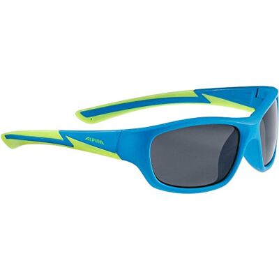 ALPINA FLEXXY KIDS Gespiegelde en onbreekbare zonnebril met 100% uv-bescherming voor kinderen, blauw-mat-limoen, eenheidsmaat ALPINA FLEXXY KIDS Gespiegelde en onbreekbare zonnebril met 100% uv-bescherming voor kinderen, blauw-mat-limoen, eenheidsmaat