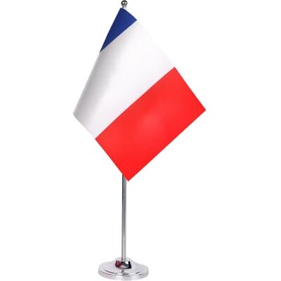 AZ FLAG Tafelvlag Frankrijk 22x15 cm Tafelvlag Frans Satijn Metalen Voet Binnengebruik bureauvlag France gestikte afwerking met verstevigde randen met mast AZ FLAG Tafelvlag Frankrijk 22x15 cm Tafelvlag Frans Satijn Metalen Voet Binnengebruik bureauvlag France gestikte afwerking met verstevigde randen met mast
