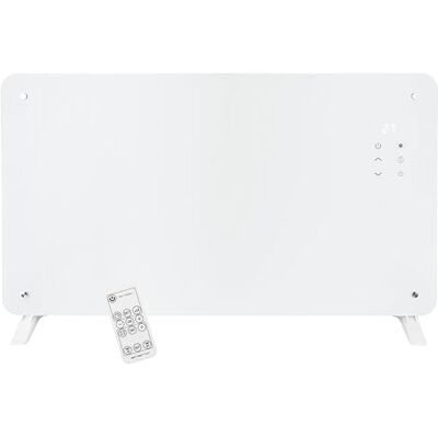 Emerio Convector GR-133080.1 Glazen verwarming, elektrische radiator, 76,5 x 47 cm, afstandsbediening, staande of wandapparaat, led-display, thermostaat 10-35 °C, 24 uurs timer, 2000 watt, IP24 Emerio Convector GR-133080.1 Glazen verwarming, elektrische radiator, 76,5 x 47 cm, afstandsbediening, staande of wandapparaat, led-display, thermostaat 10-35 °C, 24 uurs timer, 2000 watt, IP24
