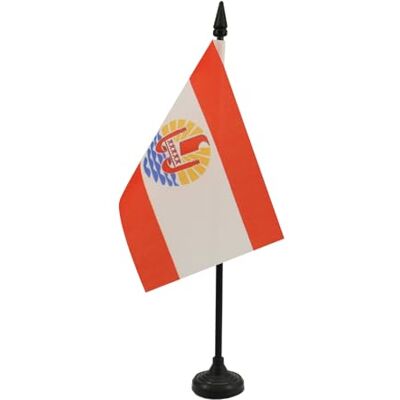 AZ FLAG Tafelvlag Frans-Polynesië 15x10 cm Polyester 100D Plastic Voet Binnengebruik Frans-Polynesisch bureauvlag Polynésie française gestikte afwerking met verstevigde randen 100D polyester AZ FLAG Tafelvlag Frans-Polynesië 15x10 cm Polyester 100D Plastic Voet Binnengebruik Frans-Polynesisch bureauvlag Polynésie française gestikte afwerking met verstevigde randen 100D polyester