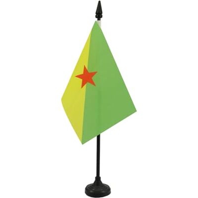 AZ FLAG Tafelvlag Frans-Guyana 15x10 cm Polyester 100D Plastic Voet Binnengebruik Frans-Guyaans bureauvlag Guyane française gestikte afwerking met verstevigde randen 100D polyester AZ FLAG Tafelvlag Frans-Guyana 15x10 cm Polyester 100D Plastic Voet Binnengebruik Frans-Guyaans bureauvlag Guyane française gestikte afwerking met verstevigde randen 100D polyester