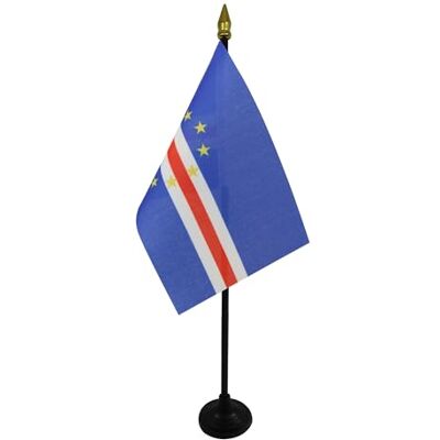 AZ FLAG Tafelvlag Kaapverdië 15x10 cm Polyester 100D Plastic Voet Binnengebruik Kaapverdisch bureauvlag Cabo Verde gestikte afwerking met verstevigde randen 100D polyester AZ FLAG Tafelvlag Kaapverdië 15x10 cm Polyester 100D Plastic Voet Binnengebruik Kaapverdisch bureauvlag Cabo Verde gestikte afwerking met verstevigde randen 100D polyester