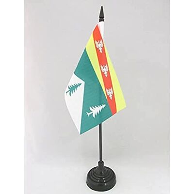 AZ FLAG Tafelvlag Frans departement Vosges 15x10 cm Plastic Voet Binnengebruik bureauvlag gestikte afwerking met verstevigde randen met kunststof stok en kunststof voet 100D polyester AZ FLAG Tafelvlag Frans departement Vosges 15x10 cm Plastic Voet Binnengebruik bureauvlag gestikte afwerking met verstevigde randen met kunststof stok en kunststof voet 100D polyester