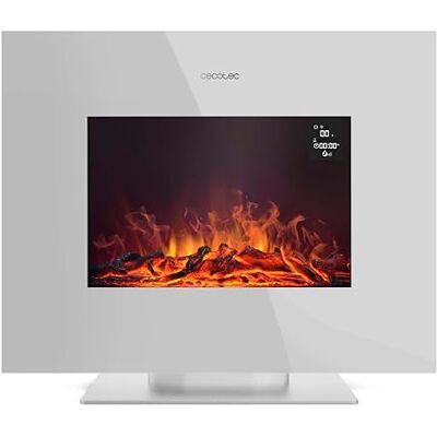 Cecotec ReadyWarm 2710 Design Flames White decoratieve elektrische open haard, 66 cm (26 inch), met afstandsbediening, max. vermogen 2000 W, 2 standen, plat paneel, gehard glas, verstelbare vlam Cecotec ReadyWarm 2710 Design Flames White decoratieve elektrische open haard, 66 cm (26 inch), met afstandsbediening, max. vermogen 2000 W, 2 standen, plat paneel, gehard glas, verstelbare vlam