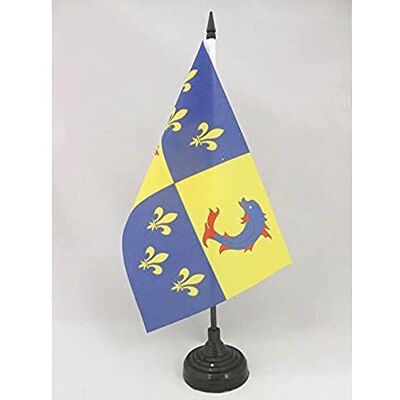 AZ FLAG Tafelvlag Provincie Dauphiné 21x14 cm Polyester 100D Plastic Voet Binnengebruik Frans bureauvlag gestikte afwerking met verstevigde randen met kunststof stok en kunststof voet 100D polyester AZ FLAG Tafelvlag Provincie Dauphiné 21x14 cm Polyester 100D Plastic Voet Binnengebruik Frans bureauvlag gestikte afwerking met verstevigde randen met kunststof stok en kunststof voet 100D polyester