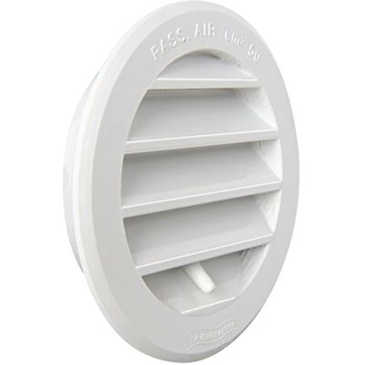 La Ventilazione T8DRB kunststof rooster, rond, inbouw, wit, 96 mm La Ventilazione T8DRB kunststof rooster, rond, inbouw, wit, 96 mm