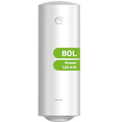 Aspes AT8001S Elektrische boiler, 80 liter, 1500 W, montageset, weerstand van geëmailleerd staal, handmatige thermostaat, temperatuur max. 70 °C, wit, energie-efficiëntieklasse C Aspes AT8001S Elektrische boiler, 80 liter, 1500 W, montageset, weerstand van geëmailleerd staal, handmatige thermostaat, temperatuur max. 70 °C, wit, energie-efficiëntieklasse C