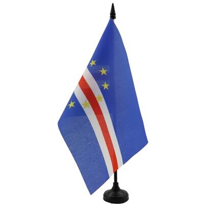 AZ FLAG Tafelvlag Kaapverdië 21x14 cm Polyester 100D Plastic Voet Binnengebruik Kaapverdisch bureauvlag Cabo Verde gestikte afwerking met verstevigde randen 100D polyester AZ FLAG Tafelvlag Kaapverdië 21x14 cm Polyester 100D Plastic Voet Binnengebruik Kaapverdisch bureauvlag Cabo Verde gestikte afwerking met verstevigde randen 100D polyester